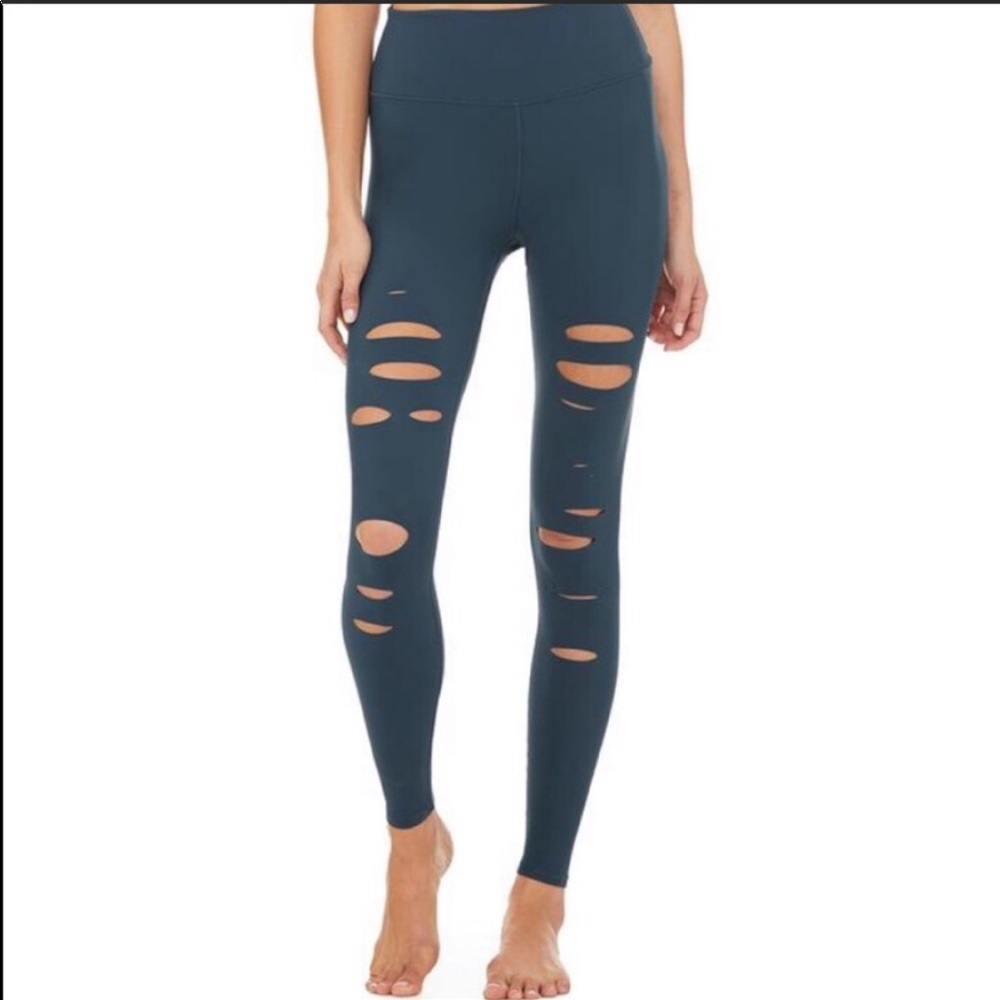 XS ALO blue warrior leggings